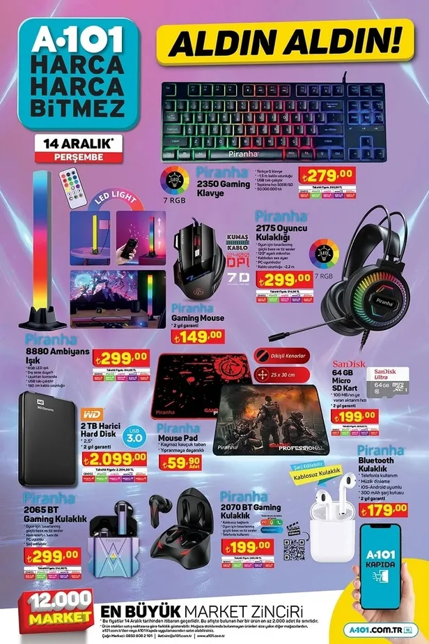 A101 16 Aralık aktüel indirim kataloğu yayınlandı! A101’e 125 CC Benzinli Motosiklet, Toshiba smart TV, Duvar Tipi Isıtıcı ve daha fazlası satışta