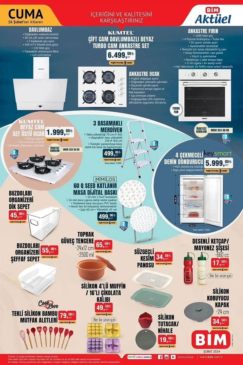 16 Şubat BİM aktüel ürünler kataloğu yayınlandı! Bu BİM indirim afişinde hangi ürünler ucuza satılacak?