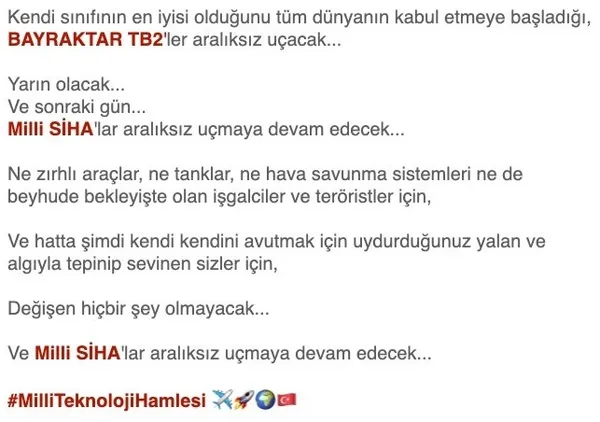 Selçuk Bayraktar'dan ambargo kararına tokat gibi cevap