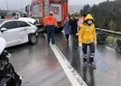 TEMde zincirleme kaza! Yol trafiğe kapandı