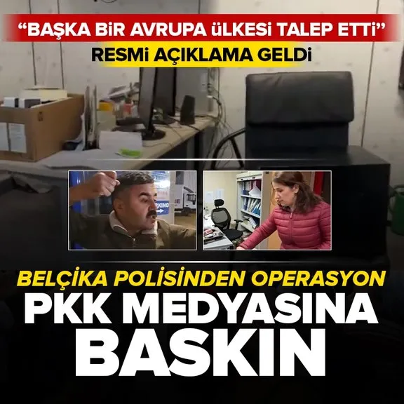 Terör örgütü PKK’nın sözde yayın organlarına Belçika polisinden baskın! Resmi açıklama geldi..