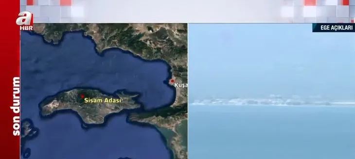 A Haber Sisam adasını görüntüledi! İşte Yunanistan’ın silahlandırdığı ada