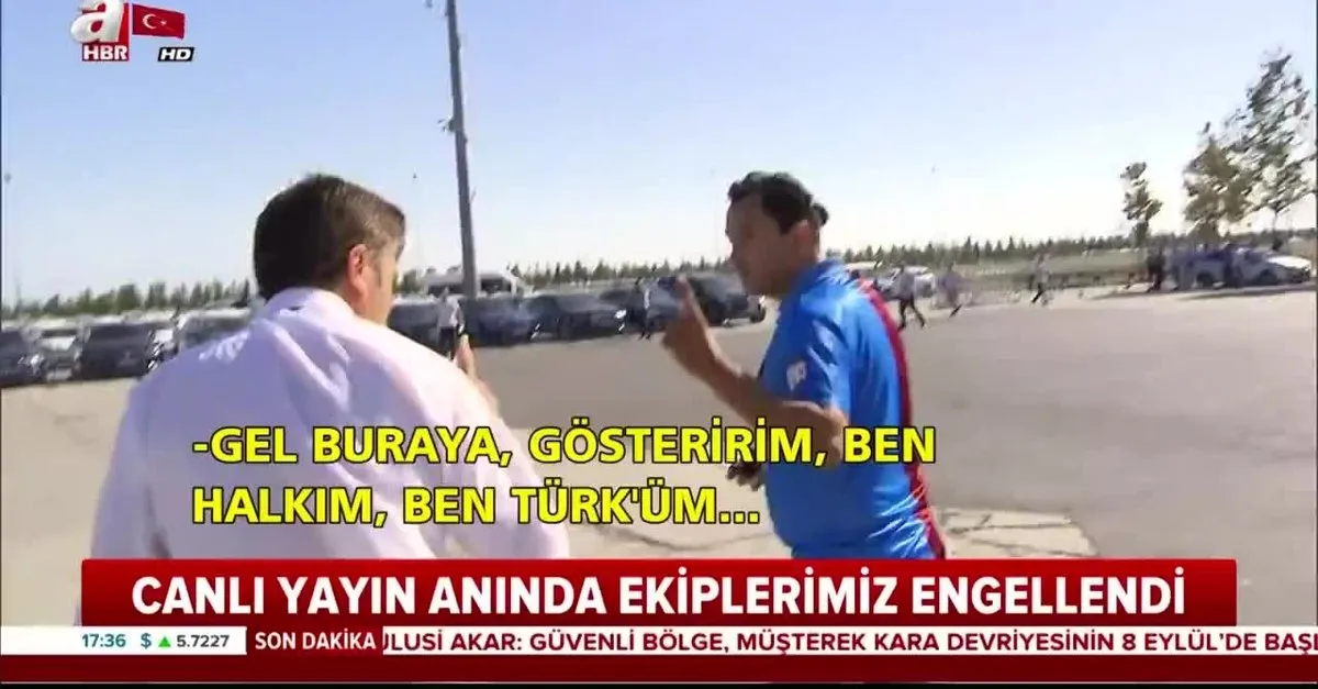 Yenikapı'da A Haber muhabirine engelleme