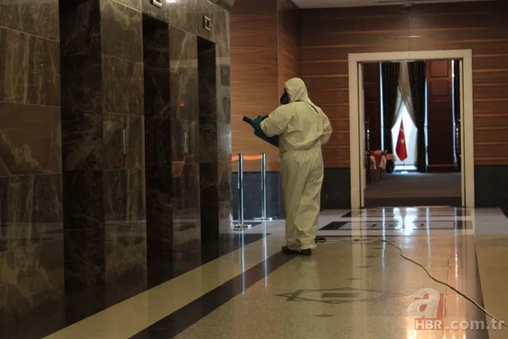 AK Parti Genel Merkezi koronavirüs (corona virüs) için dezenfekte edildi 12