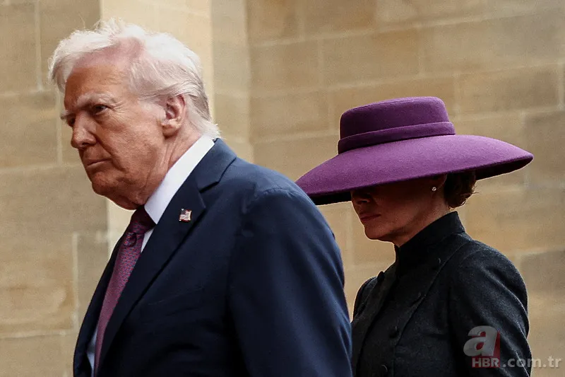 İngiltere ziyaretinde Melania Trump'tan dikkat çeken mesaj! Şapkasıyla verdi 12