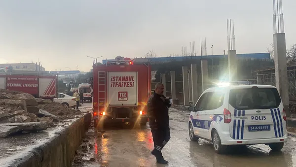Tuzla'da korkunç olay! İstinat duvarı çöktü - 1