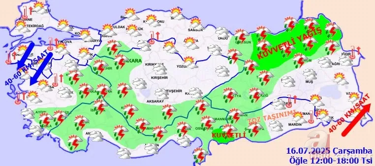 Tatilciler, piknik yapacaklar dikkat: Meteoroloji bölge bölge uyardı! Marmara, Ege, Doğu Karadeniz... Toz ve sağanağa hazır olun 8