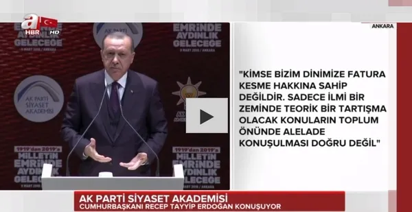 Cumhurbaşkanı Erdoğan: Biz dinde reform aramıyoruz, haddimize mi? - 1