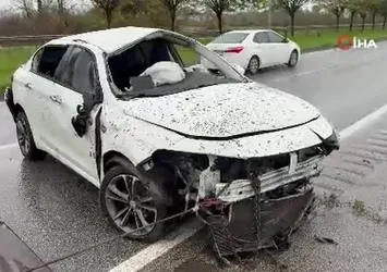 Samsun'da otomobil takla attı: 3 yaralı