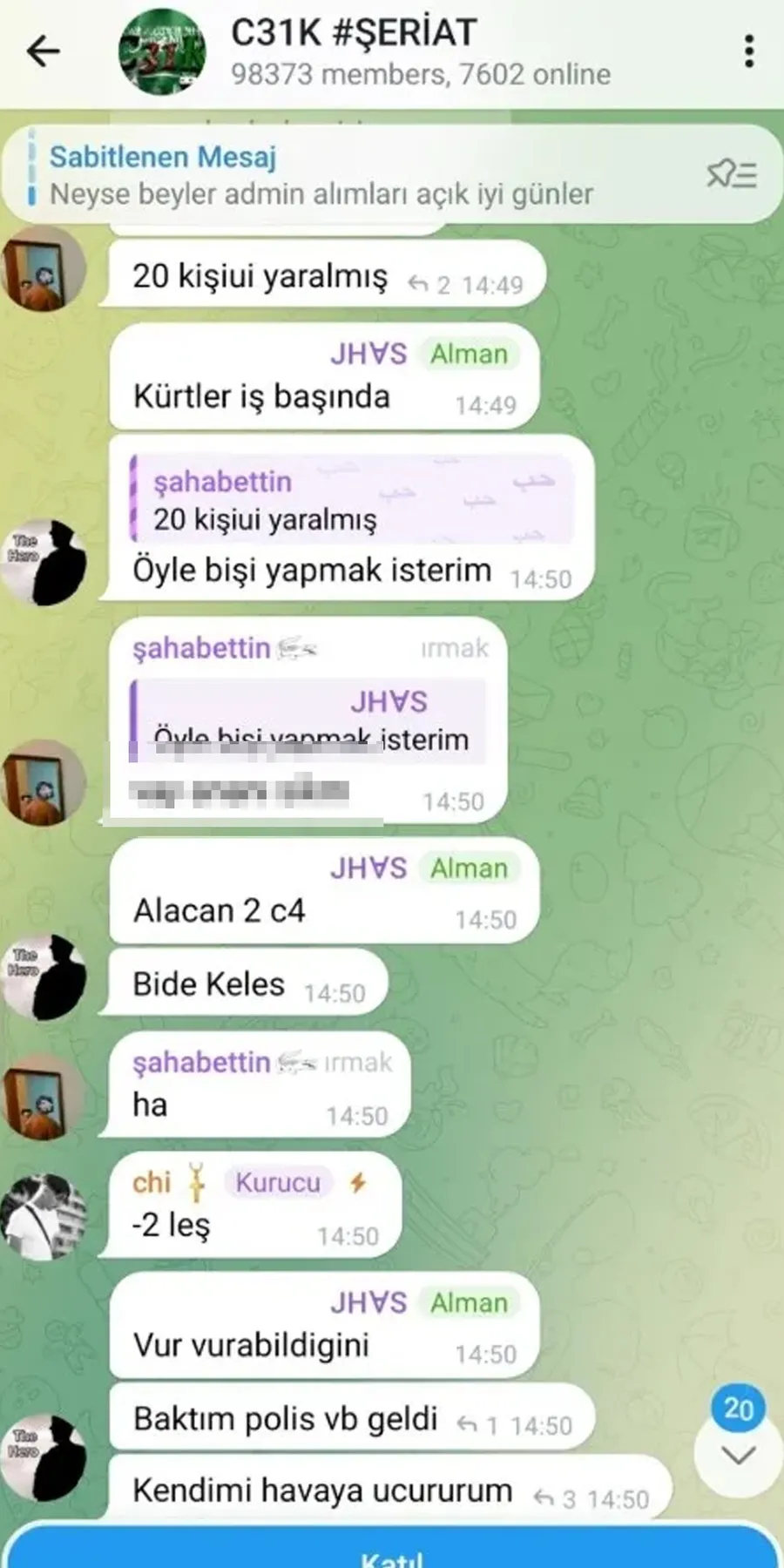 Okul saldırısı sonrası Discord ve Telegram üzerinden skandal mesajlaşmalar