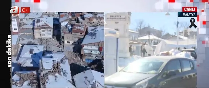 İşte depremin yıktığı Doğanşehir! A Haber canlı yayınında vatandaş böyle seslendi: Devlet burada her şey burada