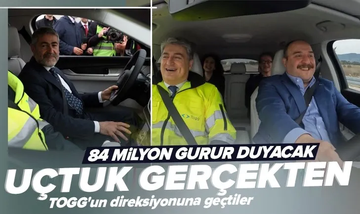 Sanayi ve Teknoloji Bakanı Mustafa Varank ve Hazine ve Maliye Bakanı Nureddin Nebati TOGG’un direksiyonuna geçti