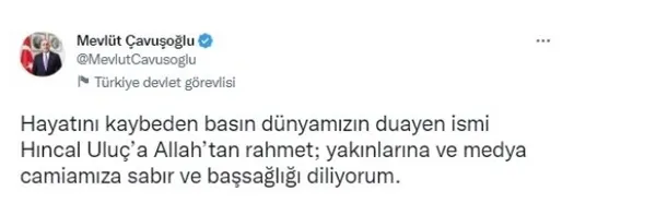 Hıncal Uluç 83 yaşında hayatını kaybetti! Usta yazar için taziye mesajları peş peşe geldi
