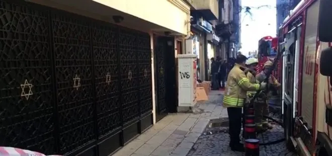 Sinagogda yangın korkuttu