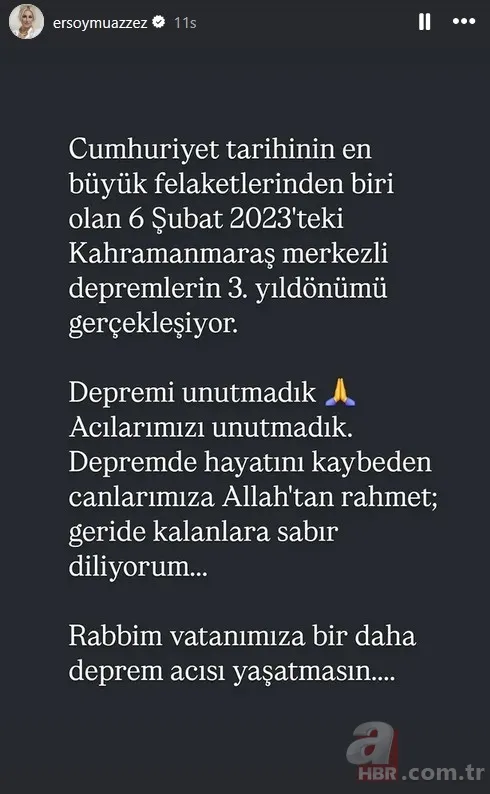6 Şubat'ın yası hiç geçmeyecek! Ünlüler asrın felaketini unutmadı 11