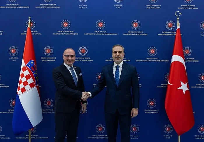 Dışişleri Bakanı Hakan Fidan ve Hırvatistan Dışişleri Bakanı Grlic Radman | Foto: AA