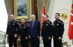 Erdoğan Uzay Misyonu mürettebatını kabul etti