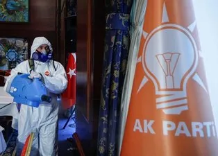 AK Parti Genel Merkezi koronavirüs (corona virüs) için dezenfekte edildi