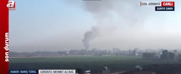 A Haber ekibi sınırın sıfır noktasında! Kamışlı'dan dumanlar yükseliyor