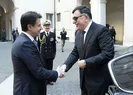 İtalya Başbakanı Giuseppe Conte, Libya Başbakanı Fayiz es-Serrac ile bir araya geldi