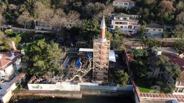 355 yıllık tarihi Vaniköy Camii'nde çalışmalar devam ediyor! 14 ay sonra görüntülendi