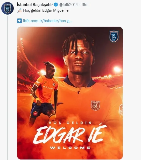 Son dakika | Başakşehir Edgar Miguel Ie'yi renklerine kattı - 2