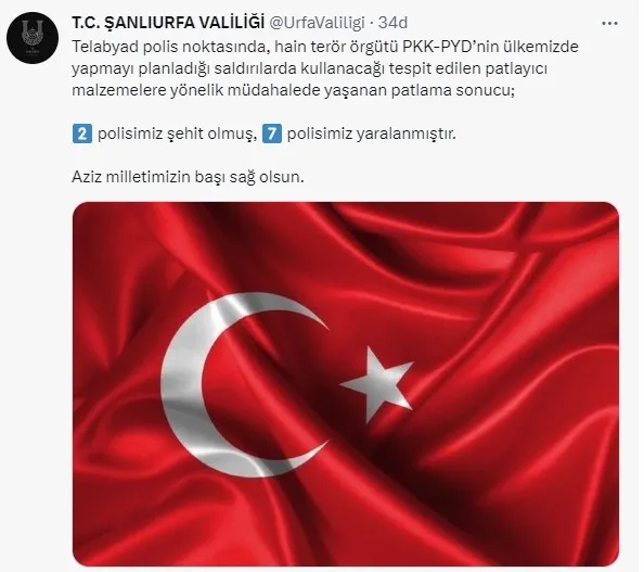 Türkiye’de saldırı yapacaklardı! Suriye’nin Tel Abyad kentinde patlama: 2 polis şehit oldu