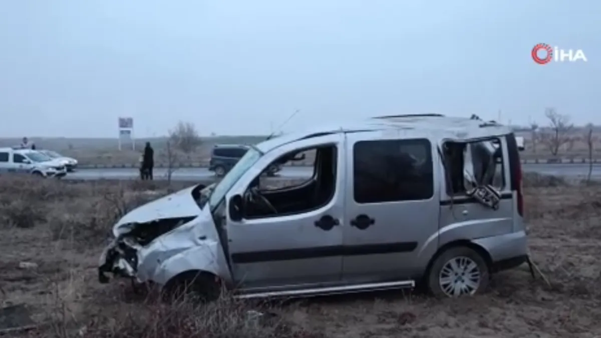 Kontrolden çıkan hafif ticari araç kaza yaptı: 1 yaralı