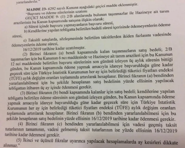 2/B arazileri için AK Parti'den yeni fırsat - 1