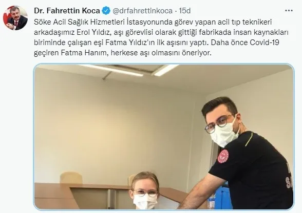Korona virüs Kovid-19 aşısı olmayanlar dikkat! Sağlık Bakanı Fahrettin Koca paylaştı
