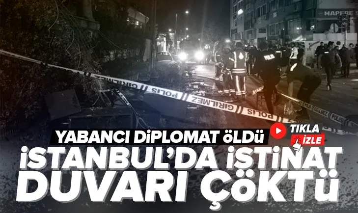 İstanbul’da istinat duvarı çöktü: Diplomat öldü