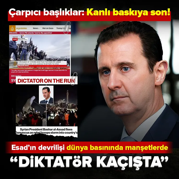 Esad rejiminin devrilişi dünya basınında!