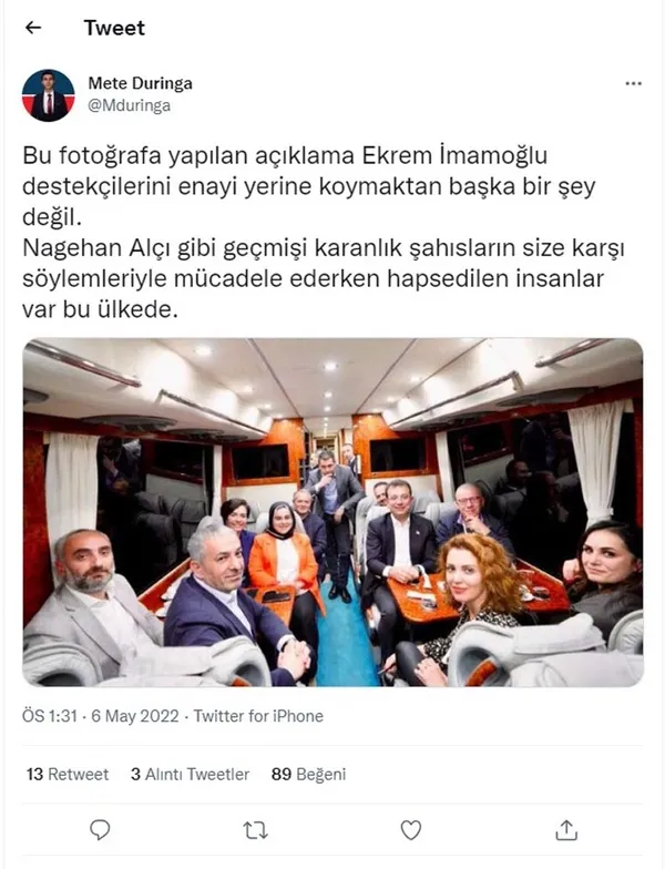 Son dakika: Ekrem İmamoğlu’nun Nagehan Alçı ile fotoğrafı CHP’yi karıştırdı! CHP’li yönetici Mete Duringa istifaya zorlandı