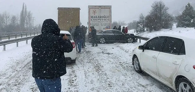 Karabük-Gerede karayolunda trafik durdu