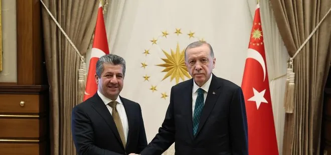 Son dakika: Başkan Erdoğan, IKBY Başbakanı Mesrur Barzani’yi kabul etti
