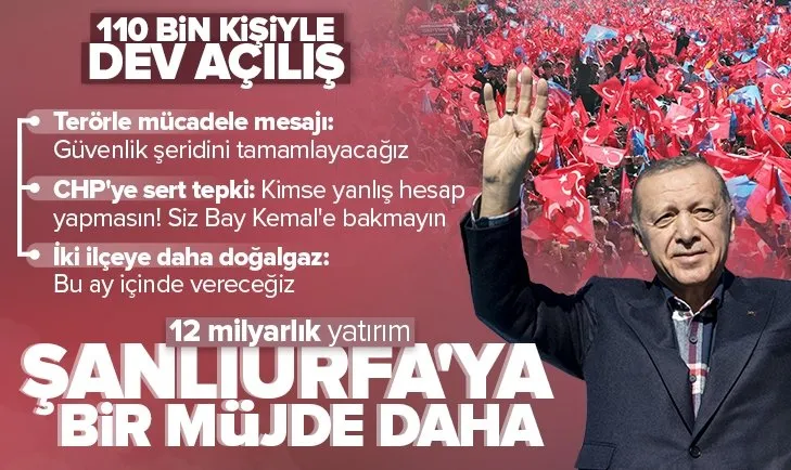 Şanlıurfa’ya dev yatırım! Açılış Başkan Erdoğan’dan