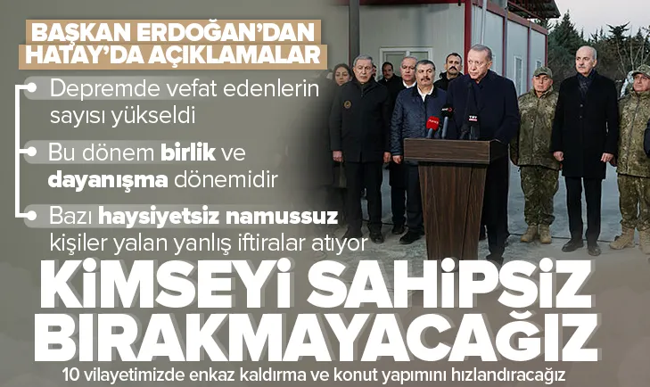 Başkan Erdoğan afet bölgesinde