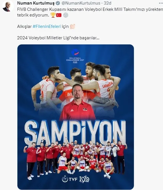 Katar'ı yenen A Milli Erkek Voleybol Takımı 2024 Voleybol Milletler Ligi’nde | Başkan Erdoğan'dan tebrik - 5