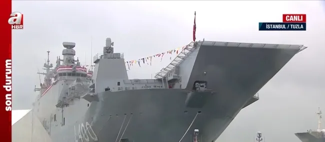 En büyük savaş gemisi envanterde! TCG Anadolu bugün Deniz Kuvvetleri Komutanlığı’na teslim edildi