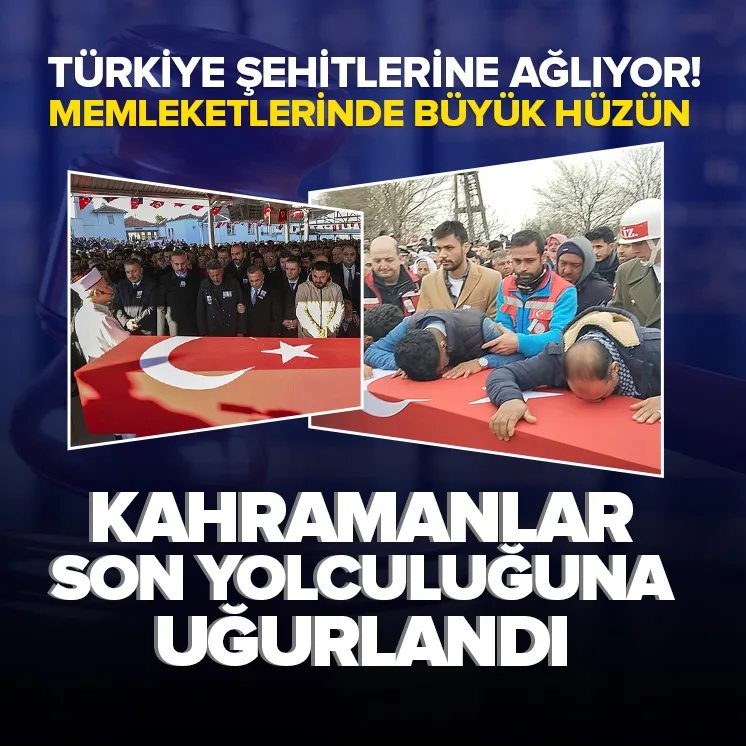 Kahraman vatan evlatları son yolculuğuna uğurlandı