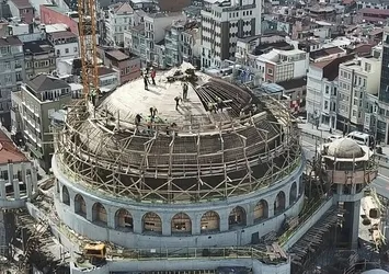 Taksim Camii'nin kaba inşaat bitiyor