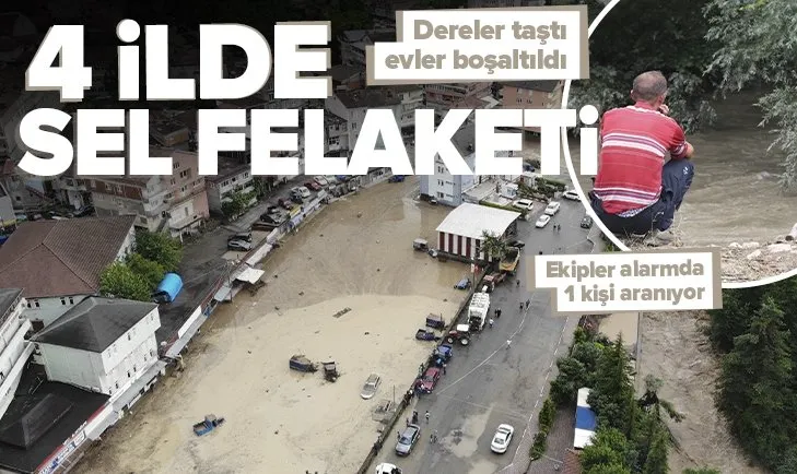 4 ilde sel felaketi! Evleri su bastı, yollar çöktü!