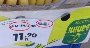 İthal muza yerli üretim etiketi