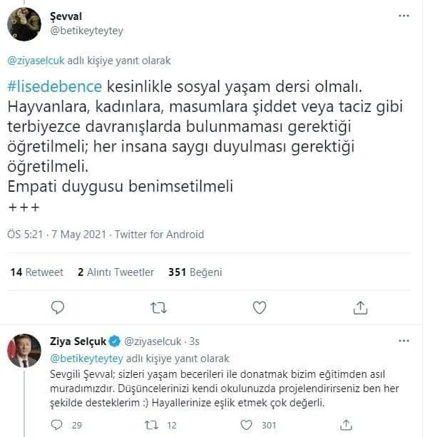 Son dakika | Öğrenciler Milli Eğitim Bakanı Ziya Selçuk'u soru yağmuruna tuttu! İşte renkli diyaloglar