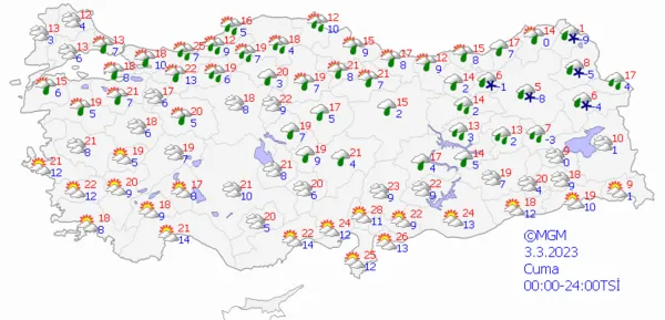 1677510604064.png Kuvvetli sağanak yağış sonunda geliyor! Sıcaklıklar bir anda düşecek! Meteoroloji'den üst üste yeni uyarılar... İstanbul Ankara İzmir hava durumu - 7