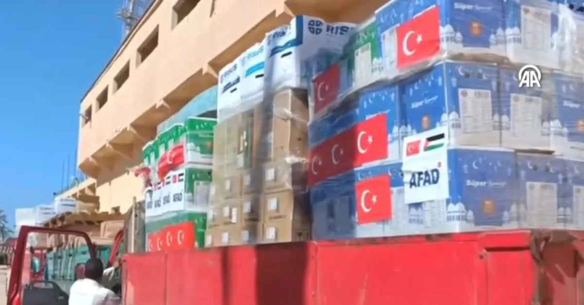 Türkiye'nin Gazze'ye yardımları Mısır'da