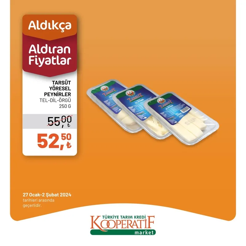 Tarım Kredi Market indirim için son gün! TK’da tost peyniri 129,90 TL, zeytin 129,90 TL, beyaz peynir 109,90 TL, çay 106,90 TL, tereyağı 59,00 TL… - 4
