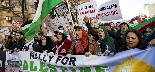 Washington’da Kudüs protestosu