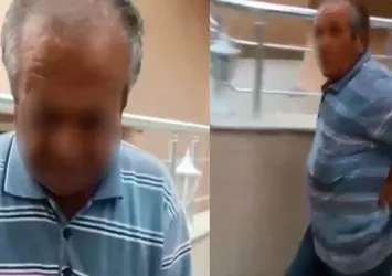 Yaşlı adamın arkasından yaptığı iğrençliği fark etti! Böyle ifşa etti