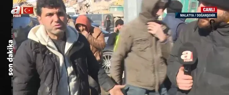İşte depremin yıktığı Doğanşehir! A Haber canlı yayınında vatandaş böyle seslendi: Devlet burada her şey burada